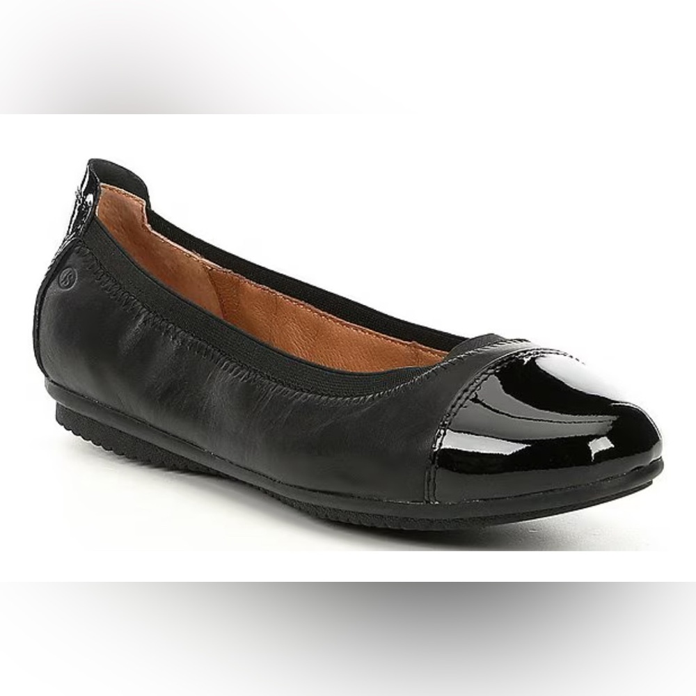 Josef Seibel Black flats size 8 39 pippa double air reaction leather